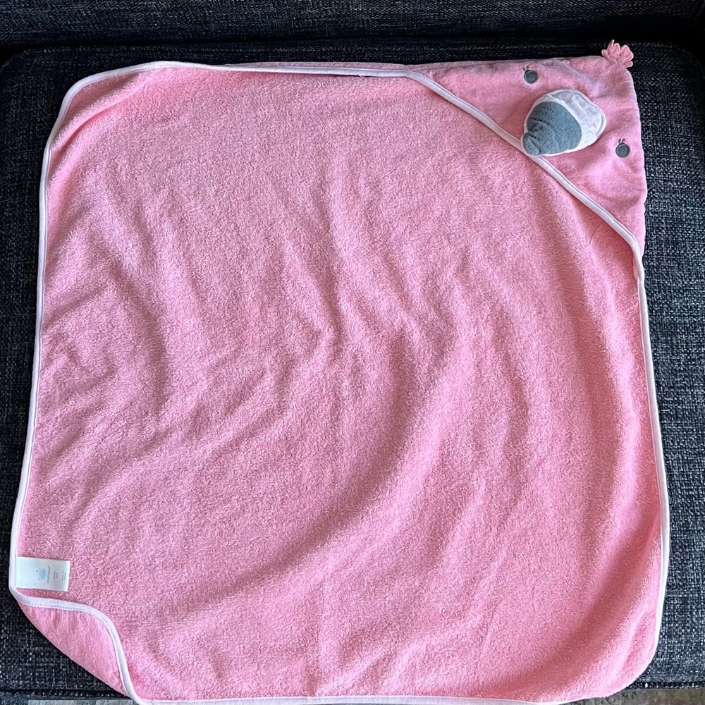 Cloud Island Baby’s Hooded Flamingo Bath Towel